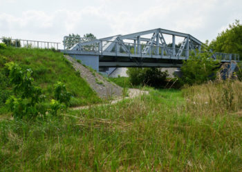 Most spawany na Słudwi w Maurzycach